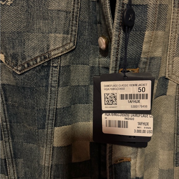 Louis Vuitton Denim Damier Print Jacket By Pharrell NWT - Picture 9 of 12